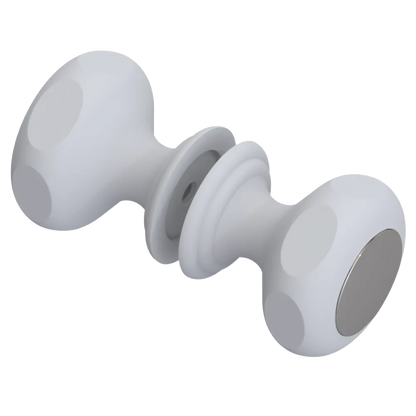 Rubinet Shower Door Knob (set) Matt White