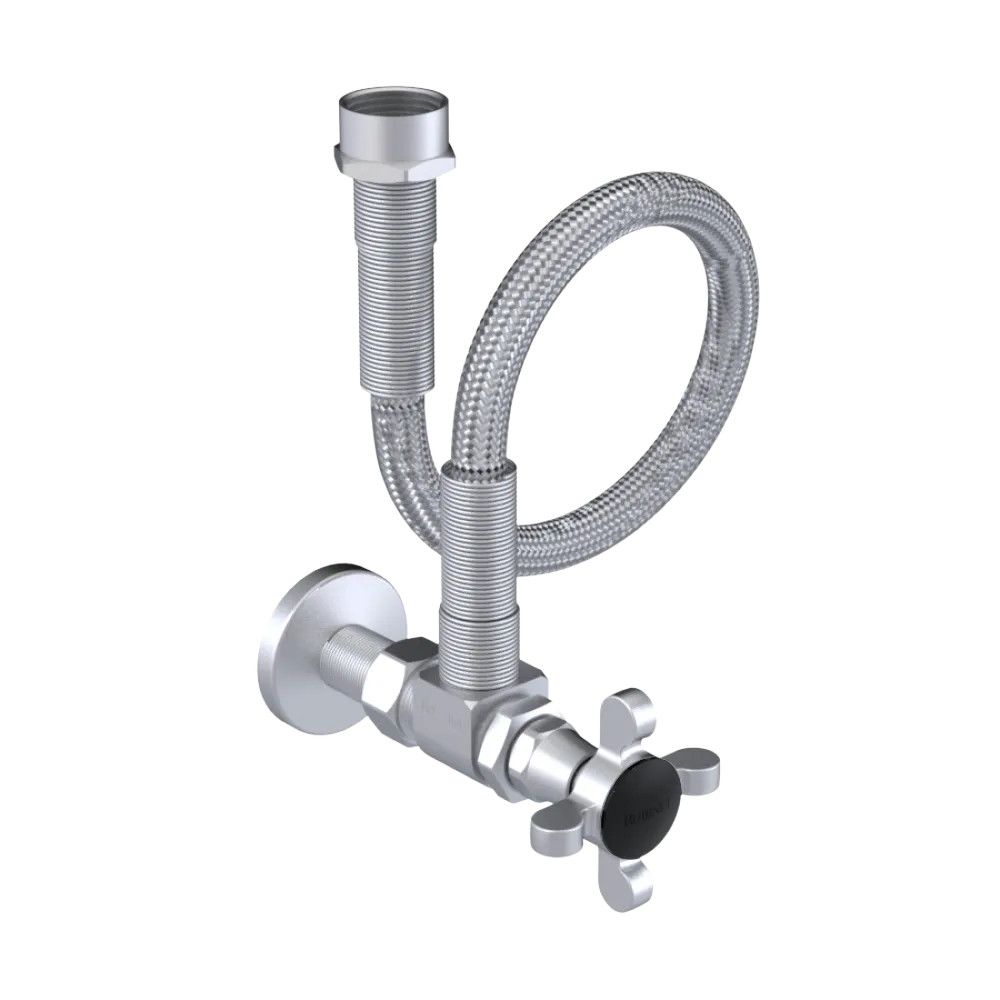 Rubinet Exposed Supply Kit (classic) x2 Satin Chrome