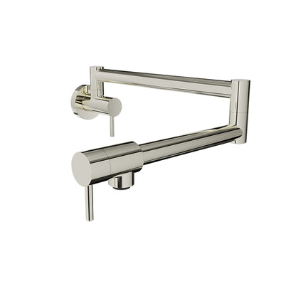 Baril Single-hole wall-mounted pot filler with two handles