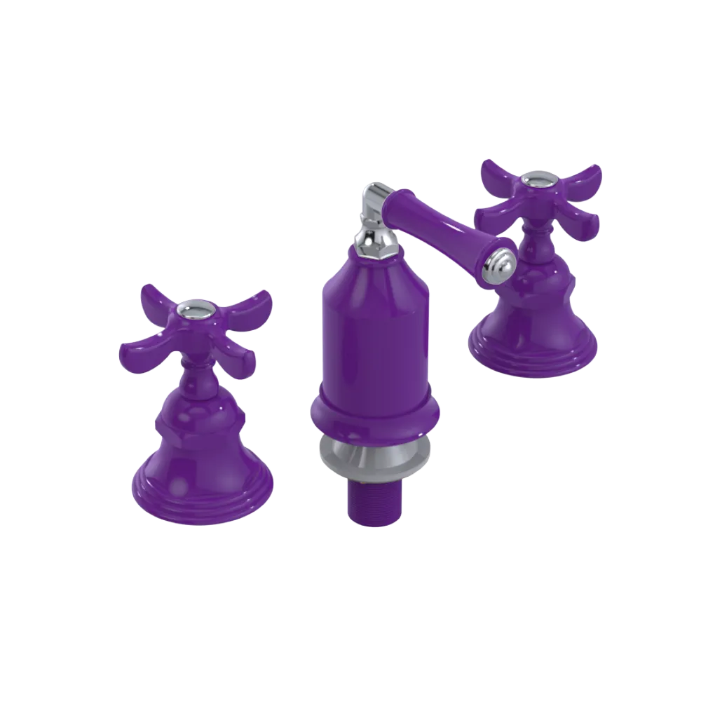 Rubinet Bidet Fitting with Spray, Diverter, and Vacum Breaker (Less Drain) Purple Haze