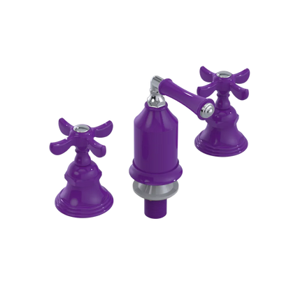 Rubinet Bidet Fitting with Spray, Diverter, and Vacum Breaker (Less Drain) Purple Haze