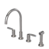 Rubinet Widespread Kitchen Set with Hand Spray Polished Nickel