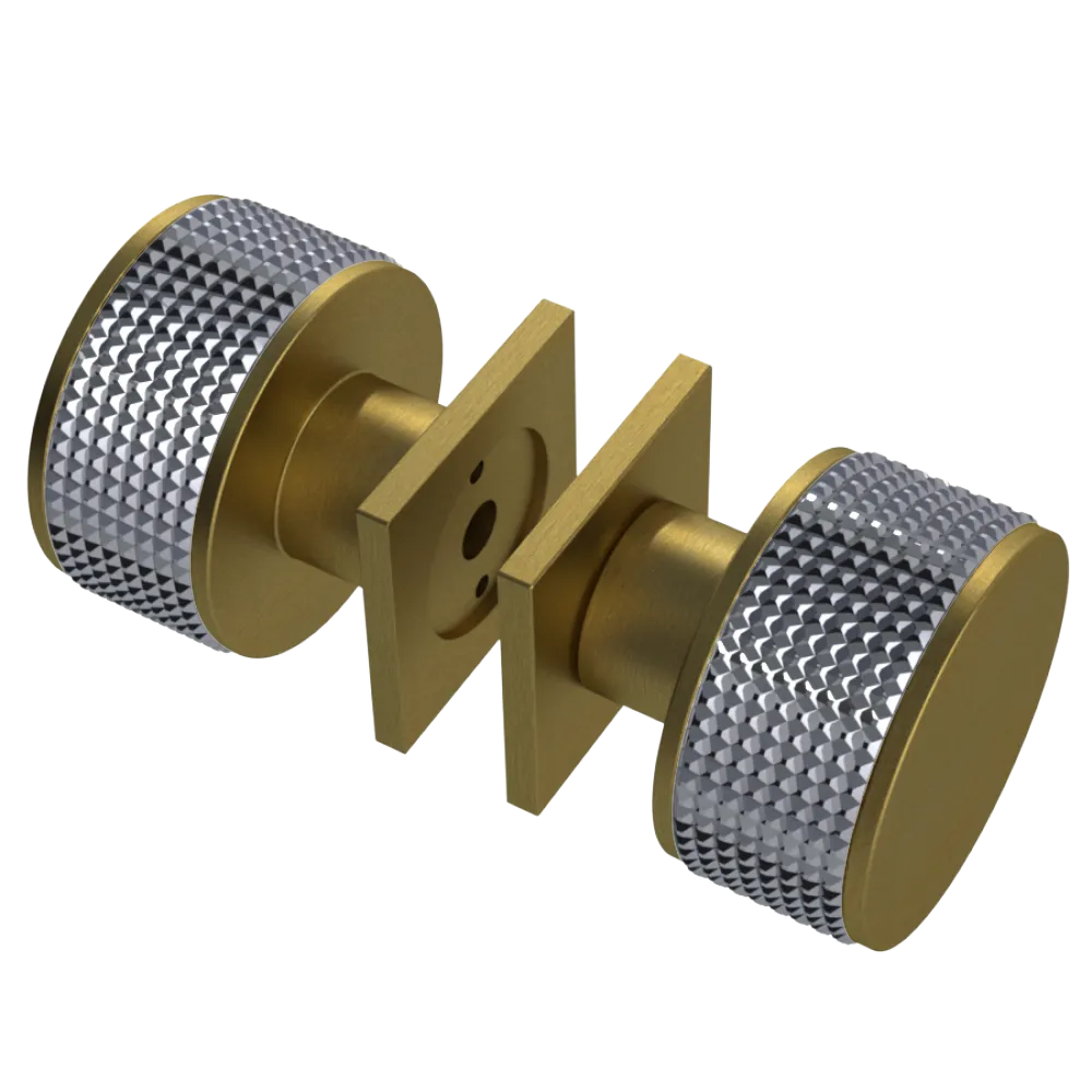 Rubinet Shower Door Knob (set) Antique Brass Matt