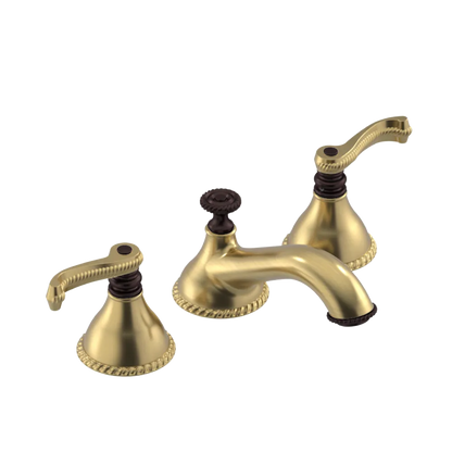 Rubinet Widespread Lav. Set. (less drain) Satin Brass