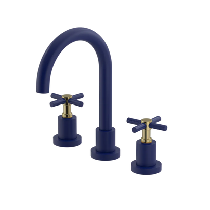 Rubinet Widespread Lav. Set. (less drain) Midnight Blue