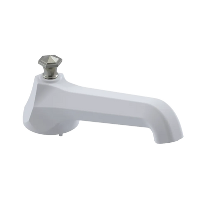 Rubinet Tub Filler Spout Deck Mount Matt White