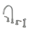 Rubinet Widespread Kitchen Set with Hand Spray Satin Nickel