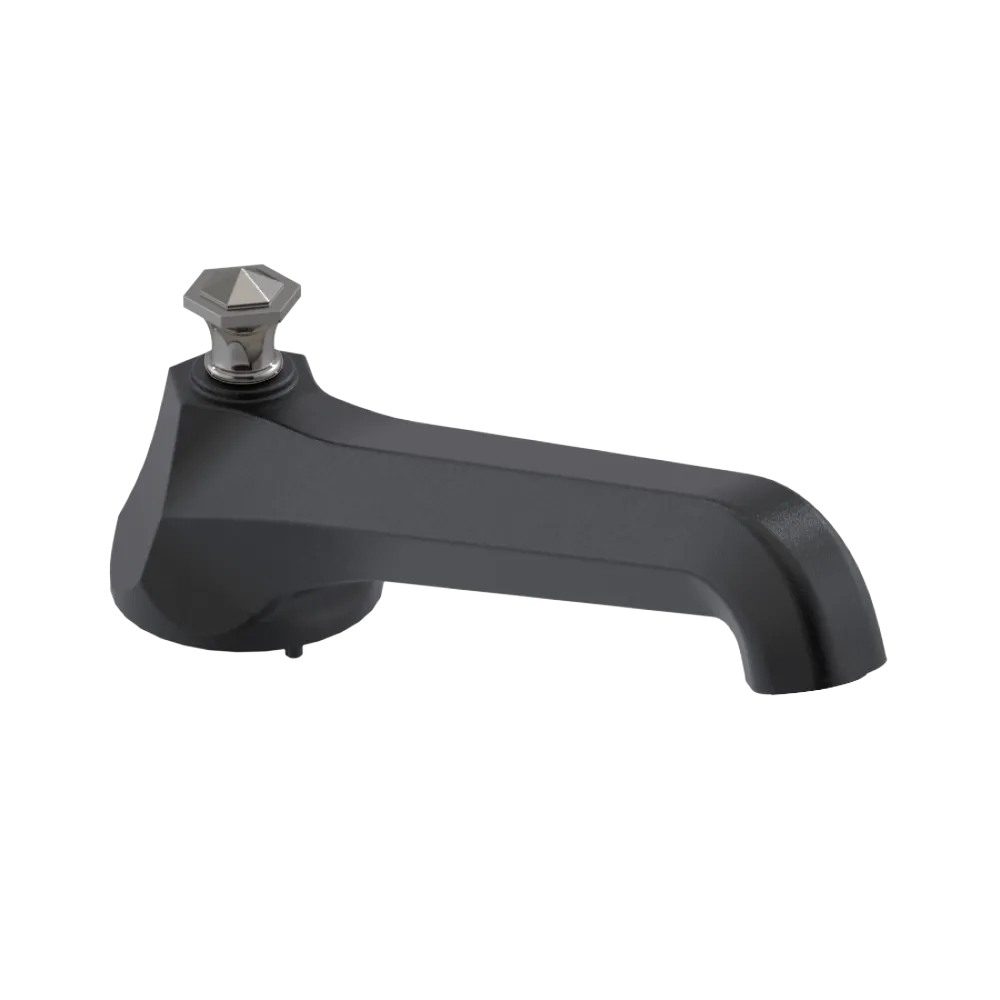 Rubinet Tub Filler Spout Deck Mount Matt Black