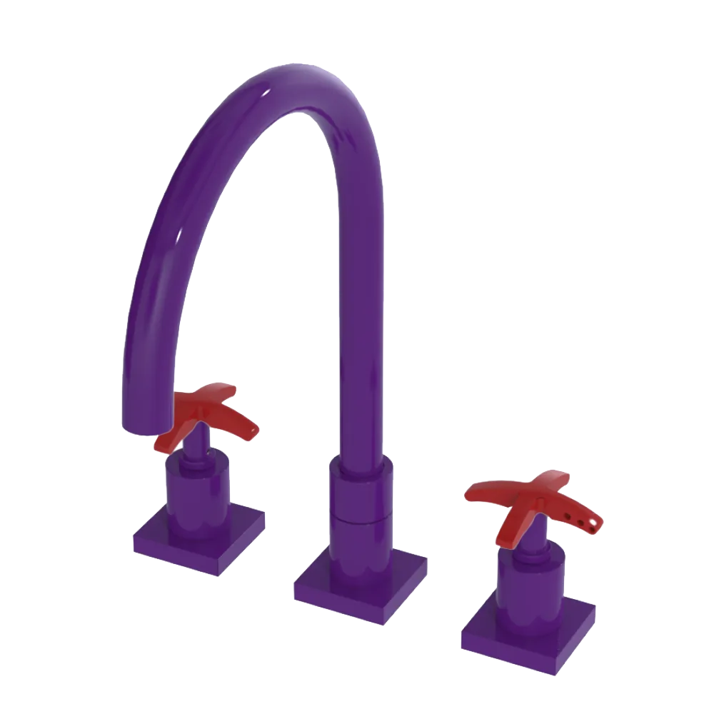Rubinet Widespread Kitchen Set Purple Haze