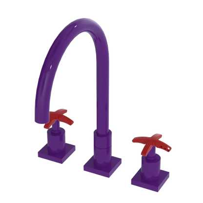 Rubinet Widespread Kitchen Set Purple Haze