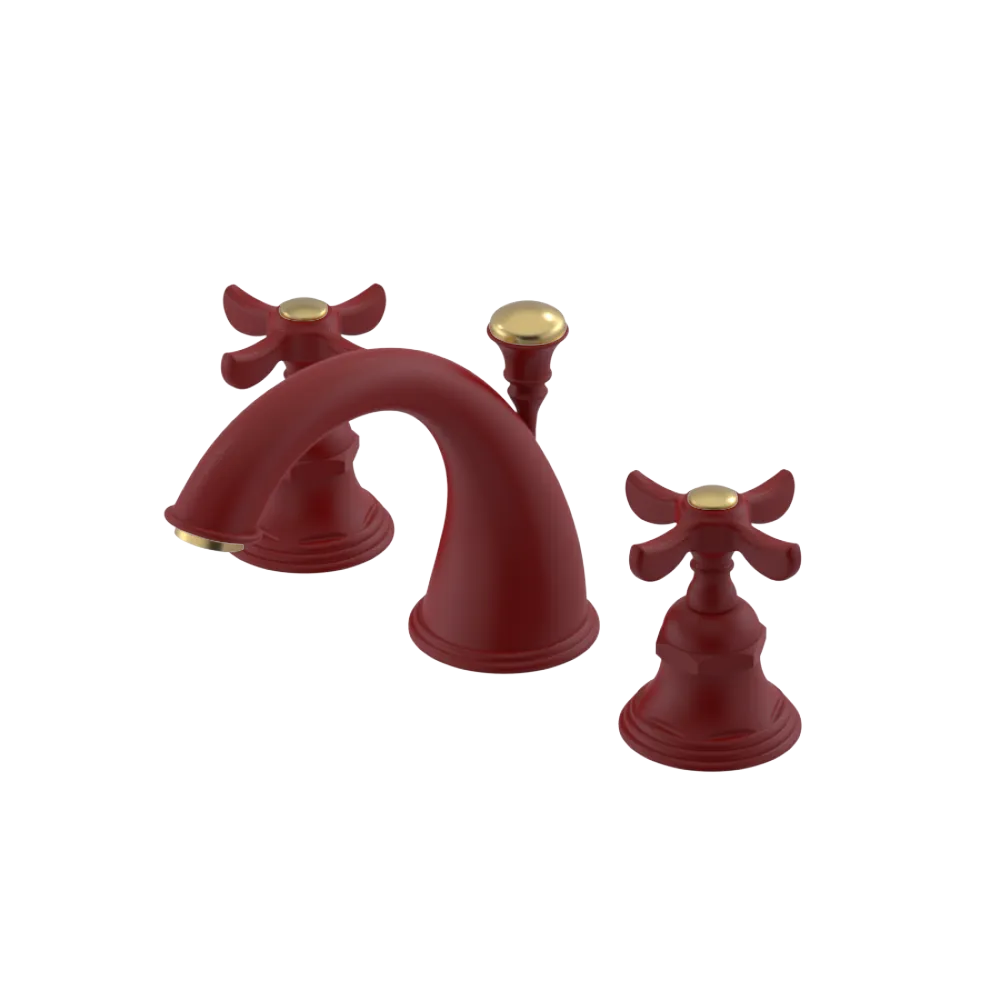 Rubinet Widespread Lav. Set. (less drain) Maroon