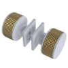 Rubinet Shower Door Knob (set) White