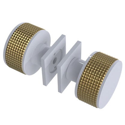 Rubinet Shower Door Knob (set) White