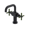 Rubinet Single Hole Dual Handle Lav. Set. (less drain) Matt Black