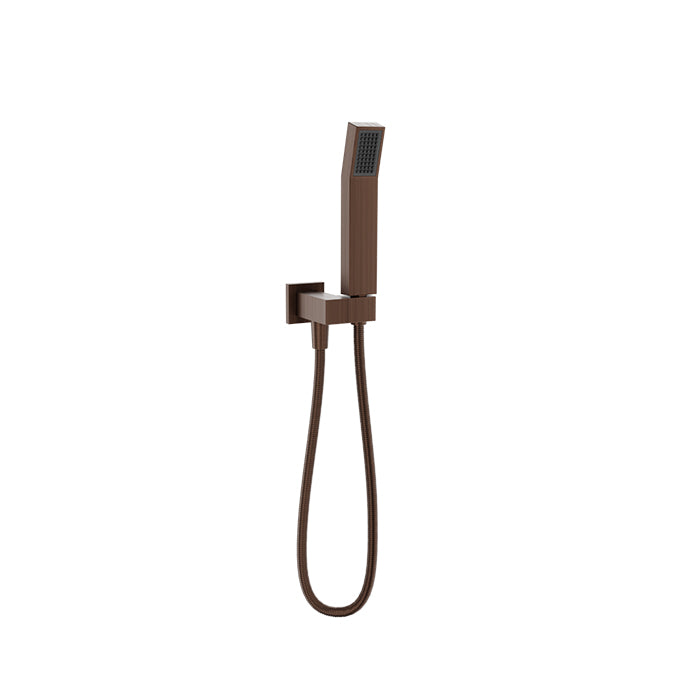 Baril 1-spray anti-limestone hand shower on wall-mounted supply elbow
