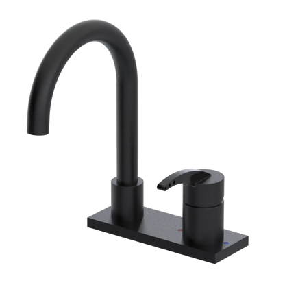 Rubinet 4" Centre Single Control Lav. Set. (less drain) Matt Black