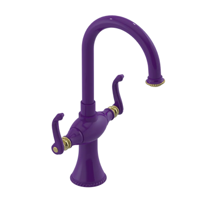 Rubinet Single Hole Dual Handle Lav. Set. (less drain) Purple Haze