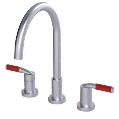 Rubinet Widespread Kitchen Set Satin Chrome