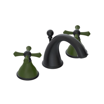 Rubinet Widespread Lav. Set. (less drain) Matt Black