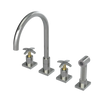 Rubinet Widespread Kitchen Set with Hand Spray Satin Nickel