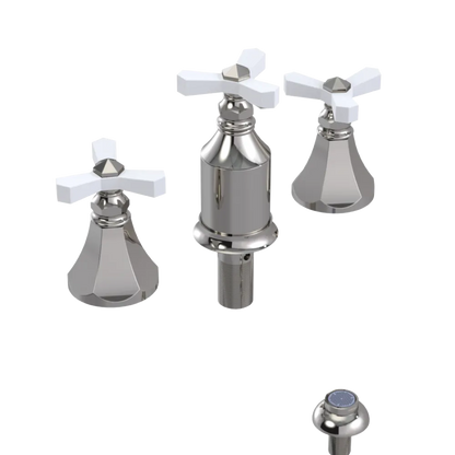 Rubinet Bidet Fitting with Spray, Diverter, and Vacum Breaker (Less Drain) Polished Nickel