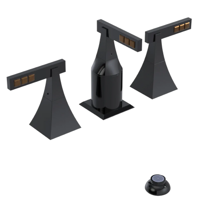 Rubinet Bidet Fitting with Spray, Diverter, and Vacum Breaker (Less Drain) Black