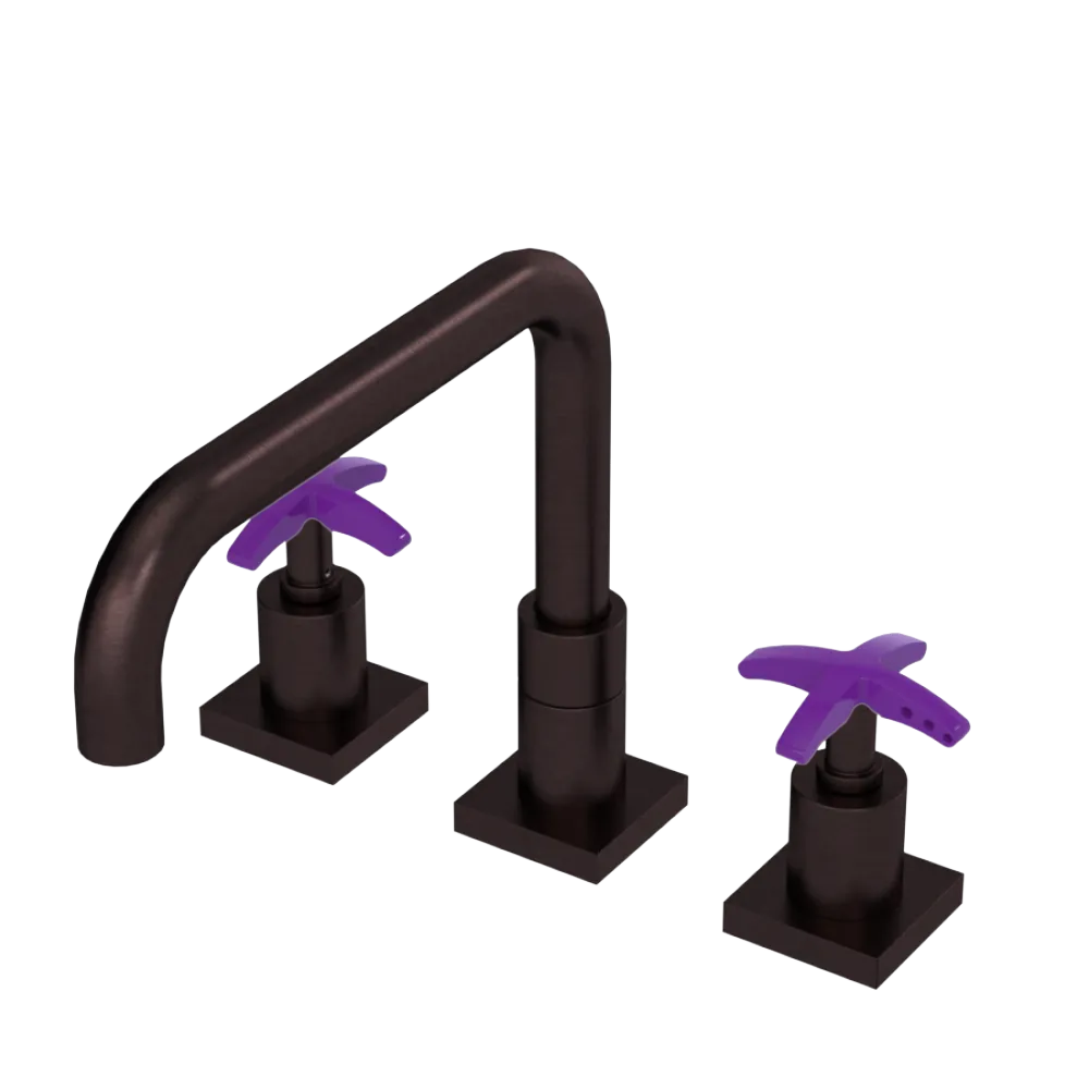 Rubinet Widespread Kitchen Set with Genesis Spout Oil Rubbed Bronze