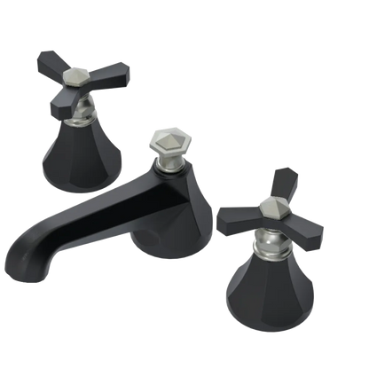 Rubinet Widespread Lav. Set. (less drain) Matt Black
