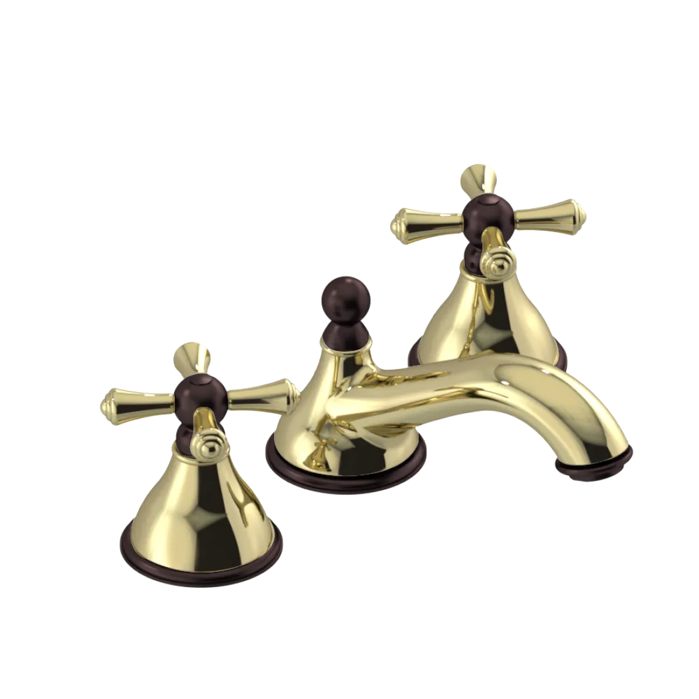 Rubinet Widespread Lav. Set. (less drain) Gold