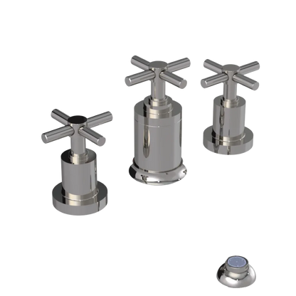 Rubinet Bidet Fitting with Spray, Diverter, and Vacuum Breaker (less drain) Polished Nickel