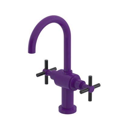 Rubinet Single Hole Dual Handle Lav. Set with LaSalle Spout (less drain) Purple Haze