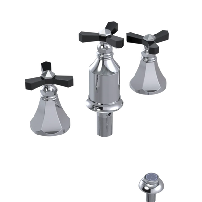 Rubinet Bidet Fitting with Spray, Diverter, and Vacum Breaker (Less Drain) Chrome