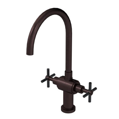 Rubinet Two Handle Single Hole Kitchen Set with LaSalle Spout Oil Rubbed Bronze
