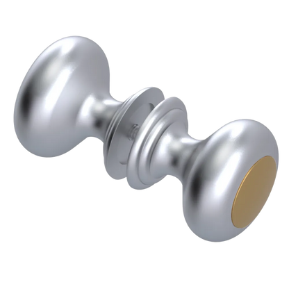 Rubinet Shower Door Knob (set) Satin Chrome