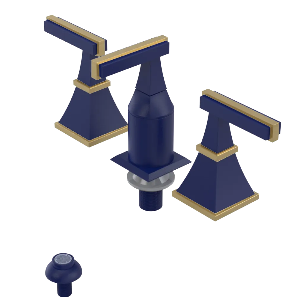 Rubinet Bidet Fitting with Spray, Diverter, and Vacum Breaker (Less Drain) Midnight Blue