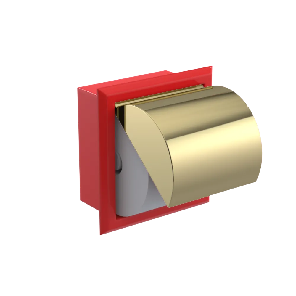 Rubinet RECESSED TOILET PAPER HOLDER Red