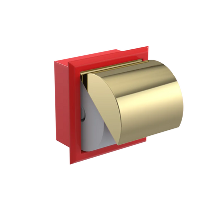 Rubinet RECESSED TOILET PAPER HOLDER Red