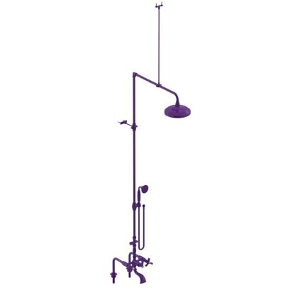 Rubinet Deck Mount Tub & Shower with Hand Held Shower Purple Haze