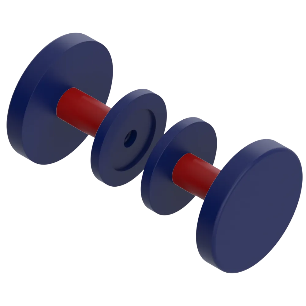 Rubinet Shower Door Knob (set) Midnight Blue
