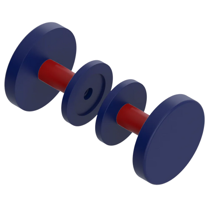 Rubinet Shower Door Knob (set) Midnight Blue