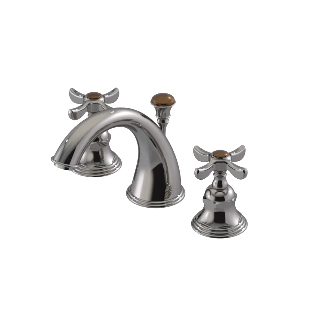 Rubinet Widespread Lav. Set. (less drain) Polished Nickel