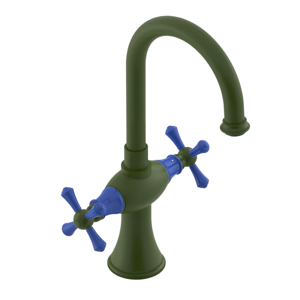 Rubinet Single Hole Dual Handle Lav. Set. (less drain) Green Envy