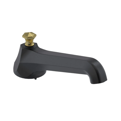 Rubinet Tub Filler Spout Deck Mount Matt Black