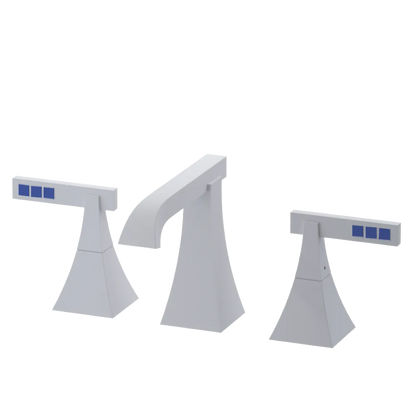 Rubinet Widespread Lav. Set. (less drain) Matt White