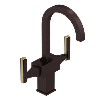 Rubinet Single Hole Dual Handle Lav. Set. (less drain) Oil Rubbed Bronze