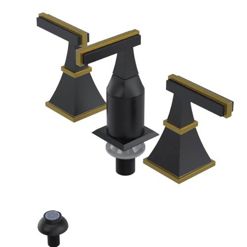 Rubinet Bidet Fitting with Spray, Diverter, and Vacum Breaker (Less Drain) Matt Black