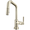 Brizo Smarttouch Pull Down Prep Faucet With Angle Spout Knurled Handle