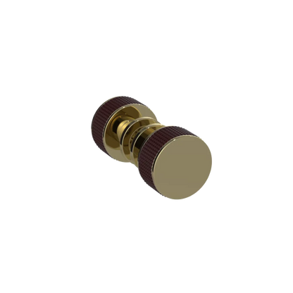 Rubinet Shower Door Knob (set) Natural Brass