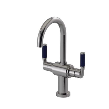 Rubinet Single Hole Dual Handle Lav. Set. (less drain) Polished Nickel