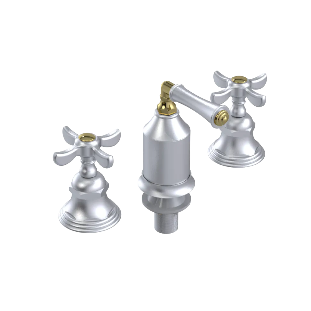 Rubinet Bidet Fitting with Spray, Diverter, and Vacum Breaker (Less Drain) Satin Chrome